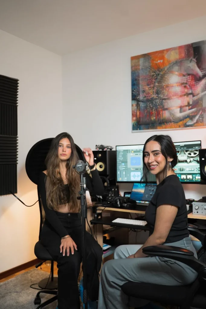 Bianca y Luisa en ensayos